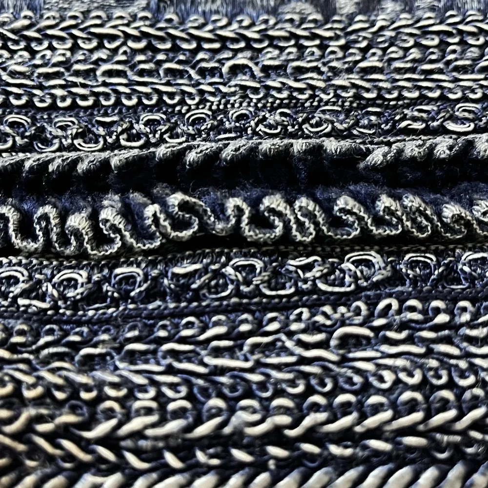 Vtg Quilted Brocade Blazer Jacket L 12 14 Soutache Trim Velvet Braid Art to Wear - Picture 11 of 11